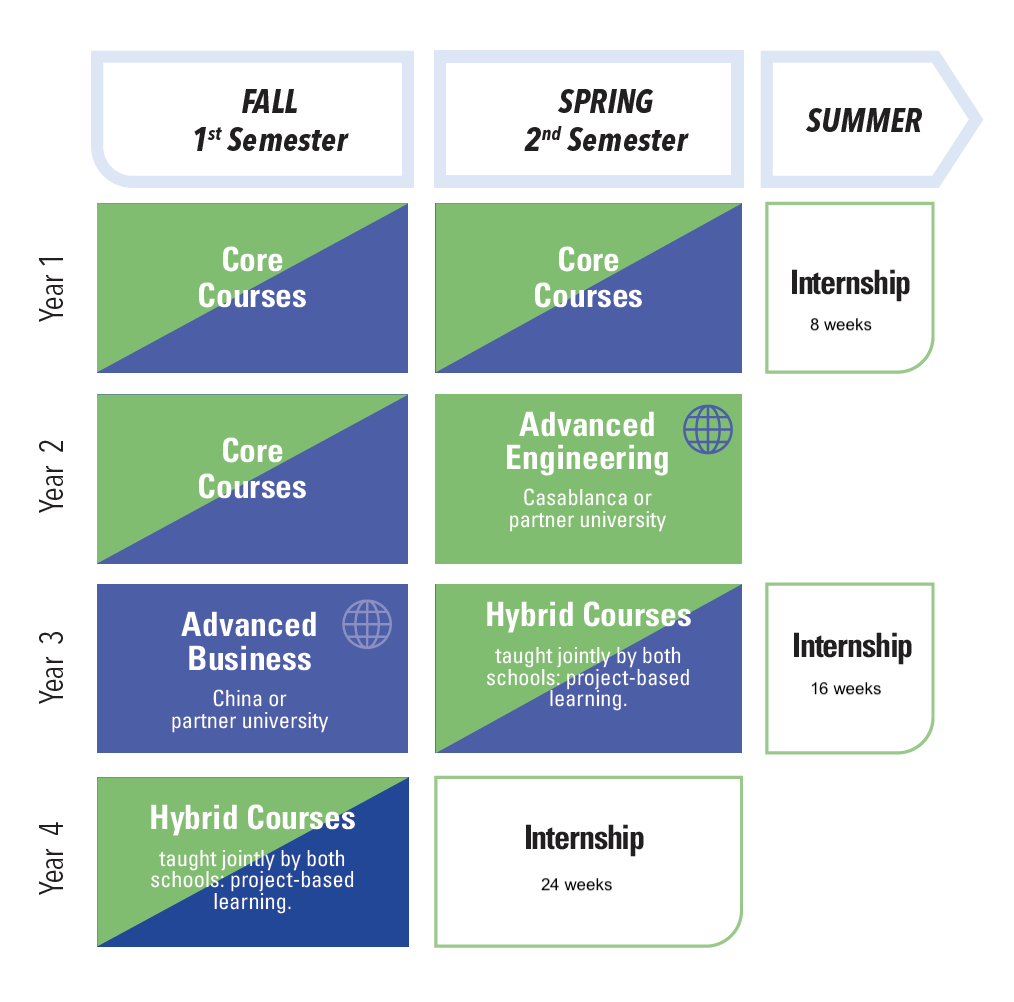 Visual representation of programme structure as described below