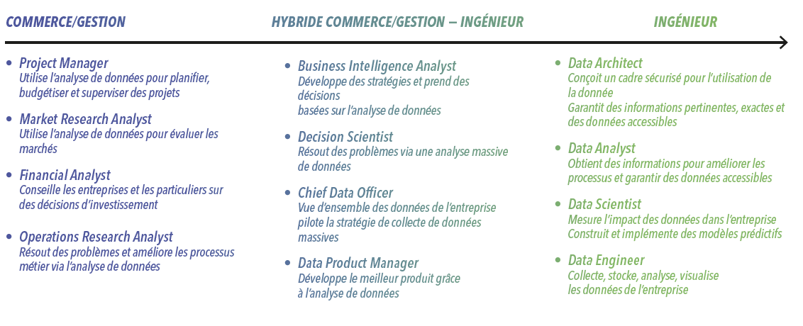 Infographie : débouchés du BBA Big Data & Management