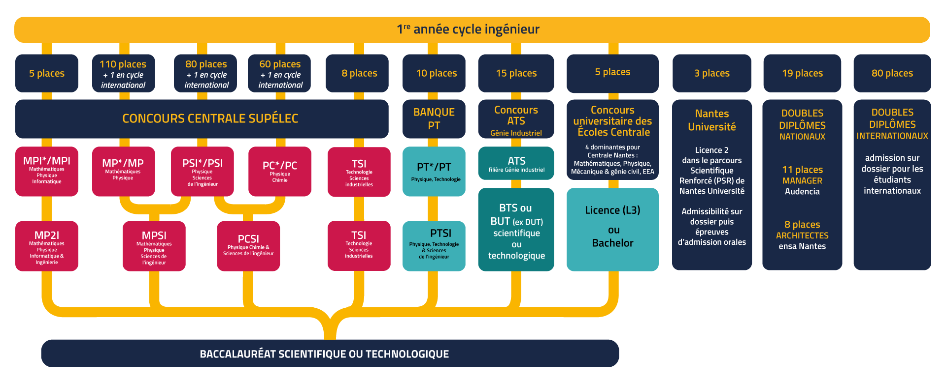 places offertes à centrale nantes - programme ingénieur 2023 (schépa détaillé ci-dessous)