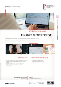 Brochure de l'Option Finance d'entreprise