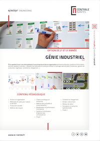 Brochure de l'option Génie Industriel