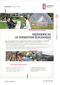 Brochure de l'option Ingénierie de la transition écologique