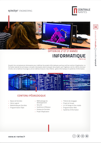 Brochure de l'option Informatique pour les Systèmes d'Information