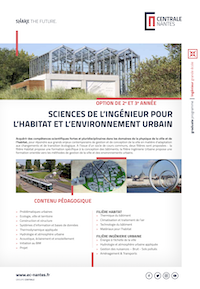 Brochure de l'option Sciences de l’Ingénieur pour l’Habitat et L’Environnement Urbain