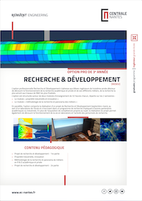 Brochure de l'option Recherche et développement