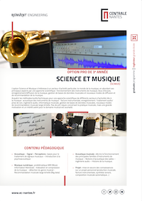 Brochure de l'option Science et musique