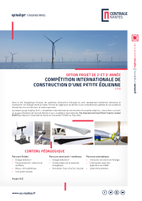 Brochure de l'option Projet Compétition internationale de construction de petite éolienne