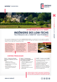 Brochure de l'option projet Ingénierie des low tech - habitat soutenable