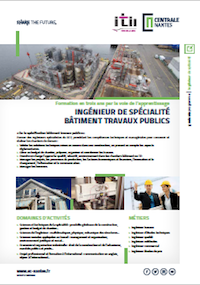 Brochure de la formation Ingénieur BTP